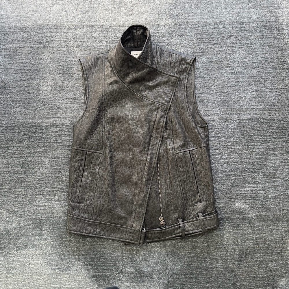 Helmut Lang Black Leather Vest size XS (P)